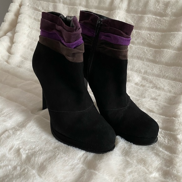 Diane von Furstenberg DVF black high heel boots 8 - Picture 3 of 8